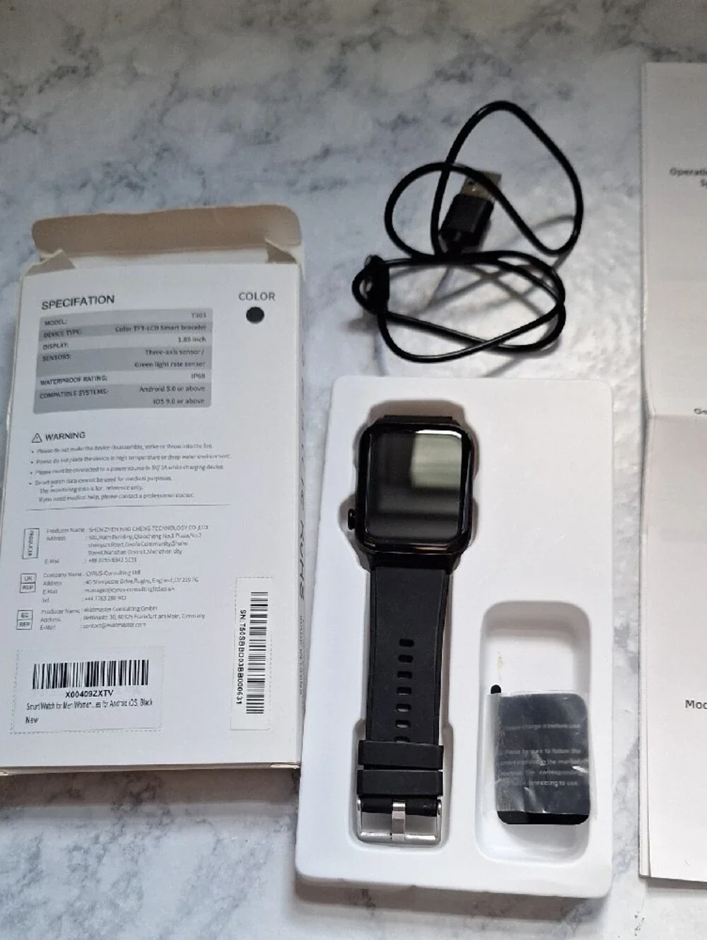 Smart Watch - Pink and Black Fitness Tracker